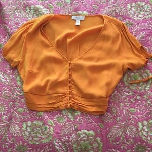Orange crop top